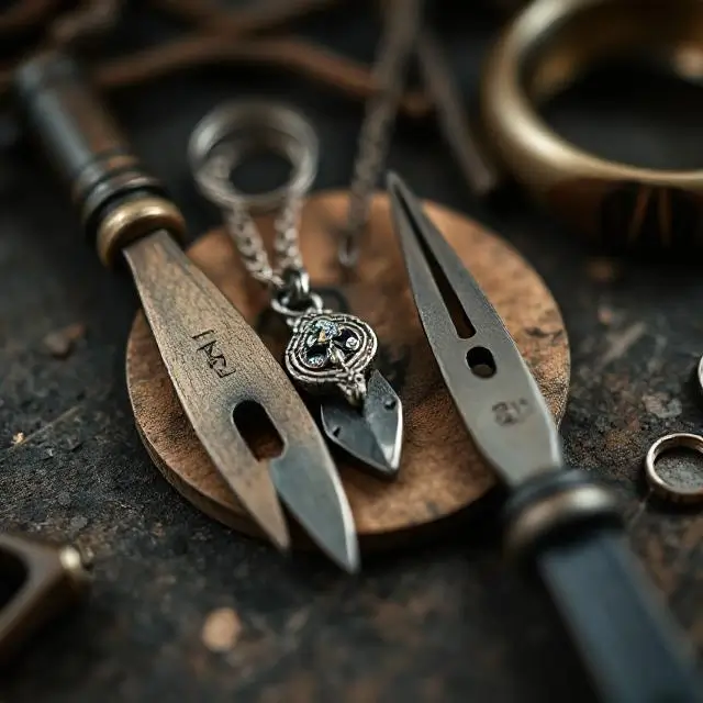 Close-up of artisan tools