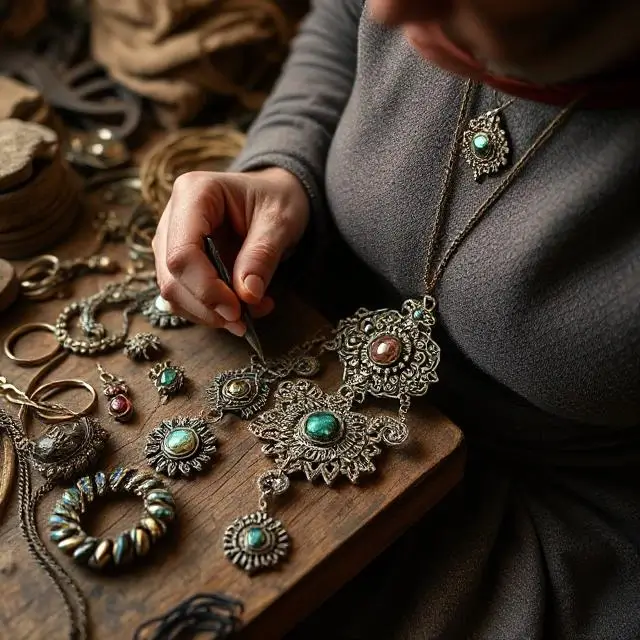 Artisan crafting jewelry