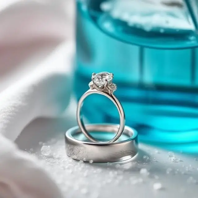 A ring placed safely away from cleaning chemicals