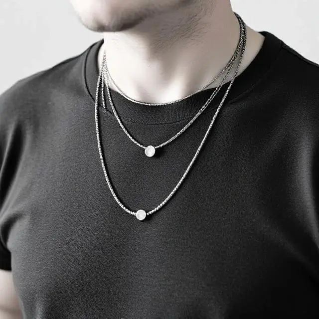 Diagram showing different necklace lengths on a person