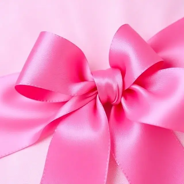 A satin ribbon detail