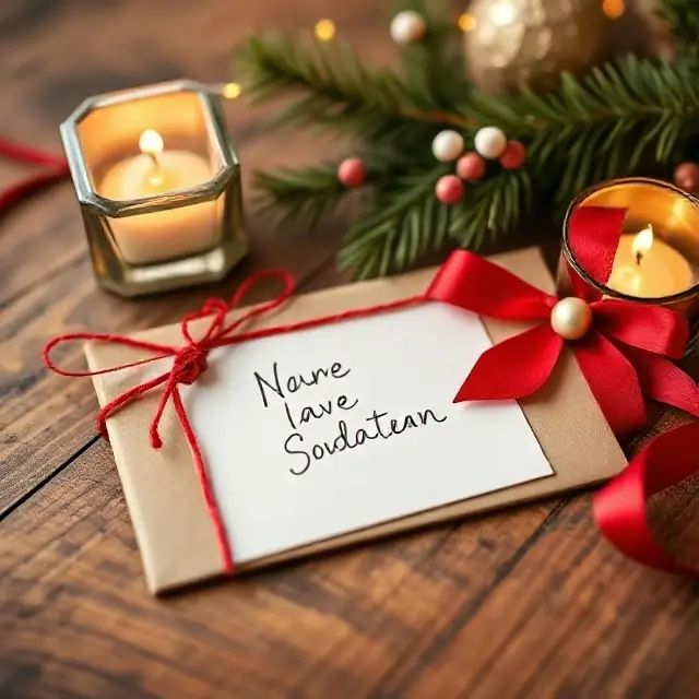 A personalized gift note