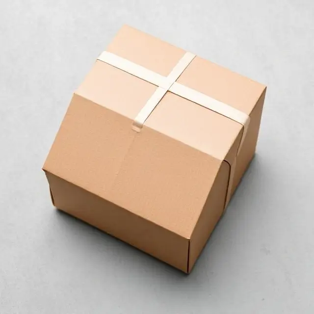 A neatly packaged box ready for return shipping